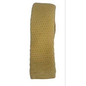 Pietro di Como Wool Knit Men's Tie 1980's Retro Square Skinny Necktie 54" Long